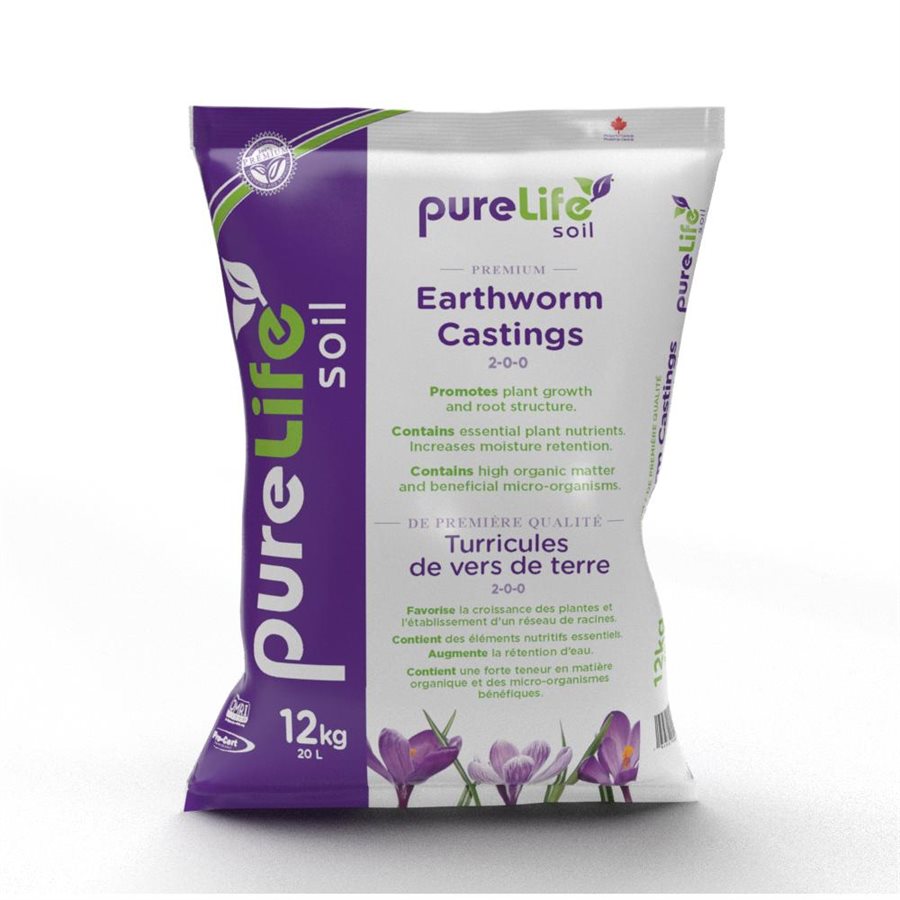 Pure Life Organic Earthworm Castings 20L Bag