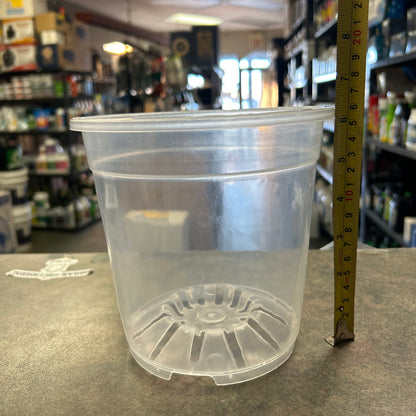 Clear Pots and Saucers - All Sizes