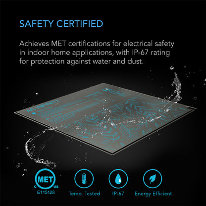Heat Mat 10"x20.75" AC Infinity H3 - Waterproof w/ digital controller