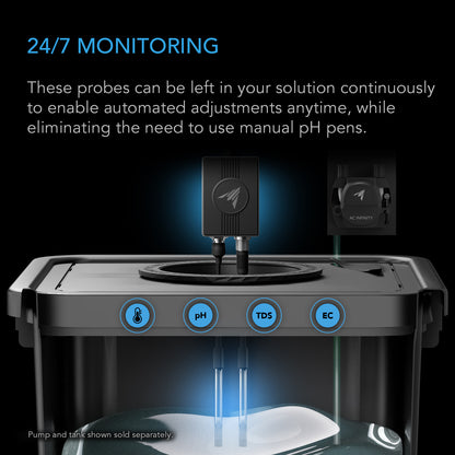 AC Infinity AI Hydro Sensor, for pH, EC, TDS and Water Temp Data Tracking