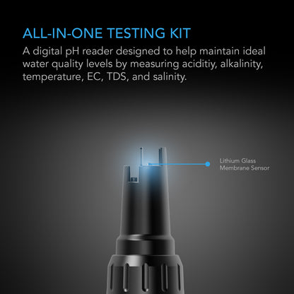 AC Infinity pH Meter PRO Kit, All-in-One pH/EC/PPM Pen, Interchangeable Probe