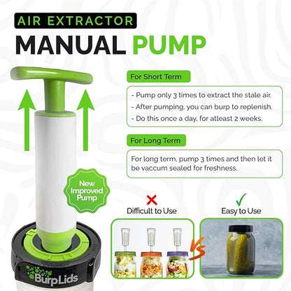 Burp Lids - Pump with 4x Lids