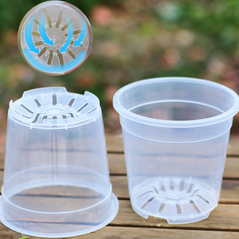 Clear Pots and Saucers - All Sizes