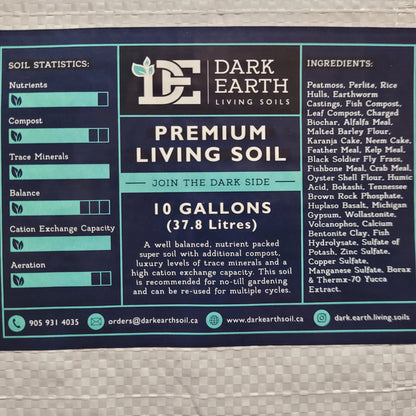 Dark Earth Premium Living Soil 40L Bag