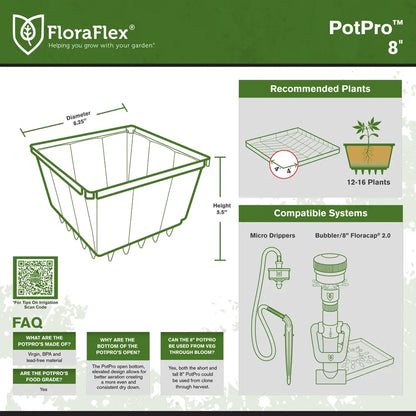 FloraFlex POTPRO 8" 1gal Pot