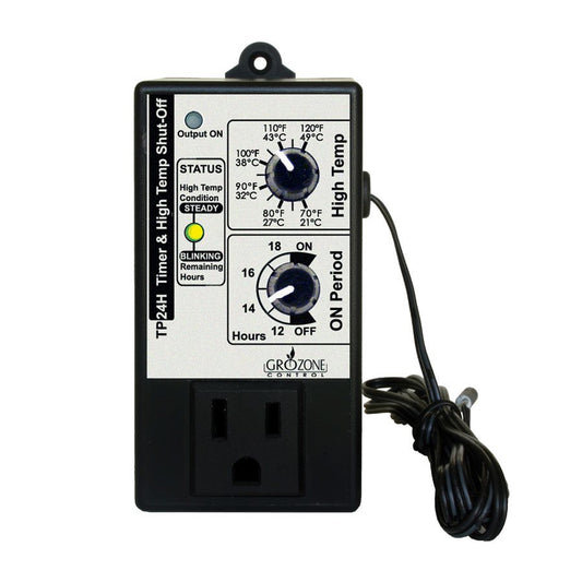 Grozone TP24H Timer with High Temperature Shut Off