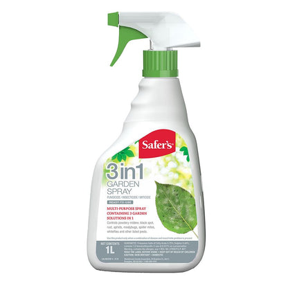Safer's 3 in 1 GARDEN SPRAY 1L Ready-to-Use 1L